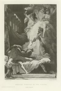 Orestes, akit a fúriák üldöznek (mélynyomás) alkotó: French School