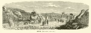Ostia, az ókori Róma tengeri kikötője, Olaszország (metszet) alkotó: French School