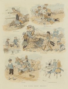Fiatalok nyaralása (chromolitho) alkotó: French School