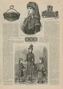 Oldal a La Mode Illustree-ből, 1885 alkotó: French School