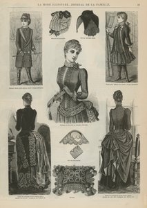 Oldal a La Mode Illustree-ből, 1885 alkotó: French School