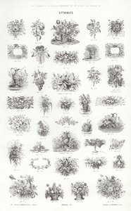 Oldal a tipográfiai matricákból (metszet) alkotó: French School