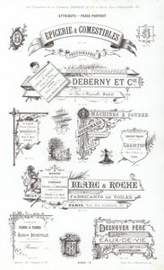 Oldal a tipográfiai matricákból (metszet) alkotó: French School