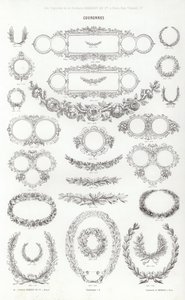 Oldal a tipográfiai matricákból (metszet) alkotó: French School