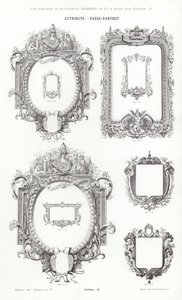 Oldal a tipográfiai matricákból (metszet) alkotó: French School
