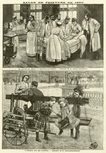 Az 1895-ös Párizsi Szalonban kiállított festmények (metszet) alkotó: French School