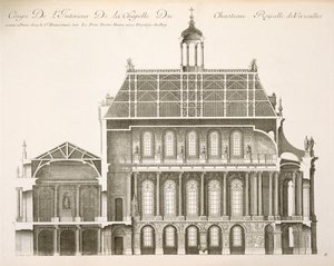 Palais du Louvre: a királyi kápolna, rész, 1720 körül alkotó: French School