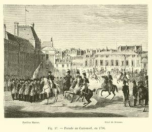 Felvonulás a körhintanál, 1796-ban alkotó: French School