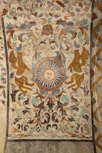 Plébániatemplom (Solars Boldogasszony temploma). Belső. A hajók. Falfestmények. Részlet. 16. század (?). alkotó: French School