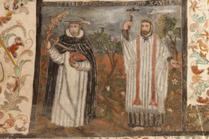 Plébániatemplom (Szolers Boldogasszony temploma). Belső. A hajók. Falfestmények. Részlet. 16. század (?). alkotó: French School