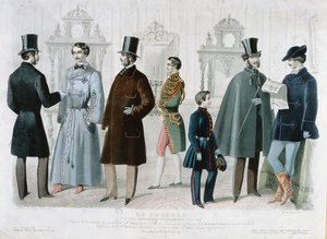 Parisian Fashion Plate for the Bulletin of Fashion, New York, 1858. február (színes gravírozás) alkotó: French School