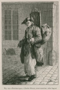 Parisian Types, Charles Minart, Street Musician; Ingouf után alkotó: French School