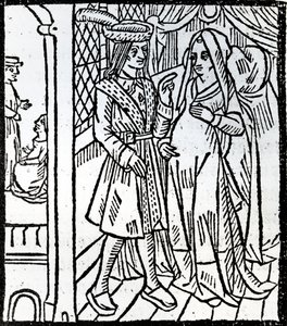 Pathelin és Guillemette, Pierre Pathelin mester bohózata, 1465 körül alkotó: French School