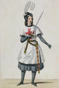 Pauline Garcia-Viardot (1821-1910) Tancredi szerepében Gioacchino Rossini (1792-1868) operájában a párizsi Theatre Italienben alkotó: French School