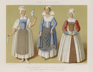 Paraszt és Saumur szobalányai alkotó: French School