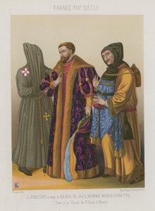 Bűnbánó III. Henrik idejében egy nemes emberrel és pappal alkotó: French School
