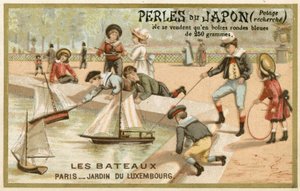 Japán gyöngy kereskedelmi kártya alkotó: French School