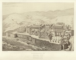 Persepolis, Általános nézet, Madártávlat, restaurálta Ch Chipiez alkotó: French School