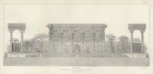 Persepolis, Xerxes Hypostyle Hall, geometriai domborzat, restaurálta Ch Chipiez alkotó: French School