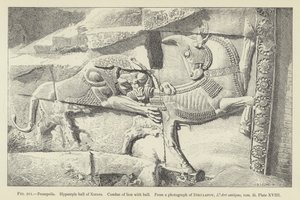 Perszepolisz, Xerxész Hypostyle terme, Oroszlán harca bikával alkotó: French School