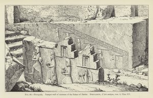 Perszepolisz, a Darius-palota lépcsőházának mellvédje alkotó: French School