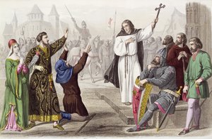 Remete Péter (1050-1115) prédikált az első keresztes hadjárat során, 1095-ben alkotó: French School