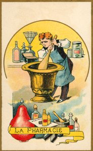 Gyógyszertár (chromolitho) alkotó: French School
