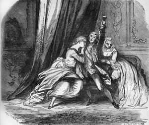 II. Fülöp Orléans hercege (a kormányzó) (1674-1723) és két lánya, Marie Louise Elisabeth d