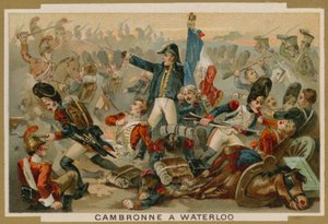 Pierre Cambronne francia tábornok a waterlooi csatában, 1815 alkotó: French School