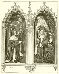 Pierre de Bourbon és Anne de Beaujeu, a felesége alkotó: French School