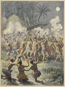 Pilou, hagyományos kanak tánc, Új-Kaledónia alkotó: French School