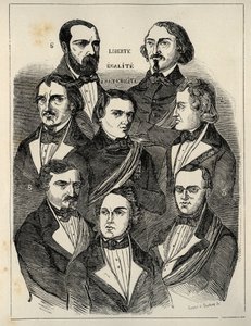 Plakát választási 1848 - francia köztársasági politikusok alkotó: French School