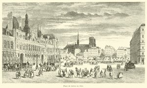 Place de Greve 1855-ben alkotó: French School