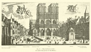 Place du Parvis 1650-ben, Van Merlen metszetének fakszimile alkotó: French School
