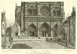 Place du parvis Notre-Dame a tizenötödik században alkotó: French School