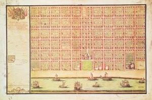 New Orleans terve, 1738 (wc papíron) alkotó: French School