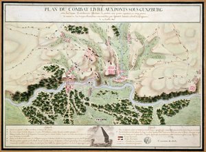 Az osztrák és francia csapatok között 1805-ben, 1808-ban lezajlott gunzburgi csata eseményeinek terve alkotó: French School