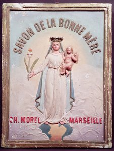 Reklámtábla Savon de la Bonne Mere, 1880 (gipsz) alkotó: French School