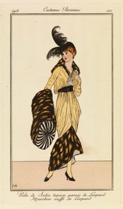 110. tányér a "Costumes Parisiens" című kötetből alkotó: French School