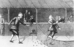 Jeu de Paume játéka Párizsban (metszet) alkotó: French School