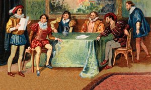 Plejádok Ronsardnál. A költők: Joachim du Bellay (1522-1560), Jean Antoine de Baif (1532-1589), Jean Dorat (valódi nevén Jean Dinemandi Auratus) alkotó: French School