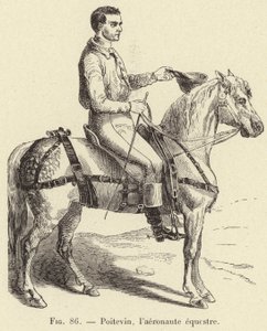 Poitevin, a lovas aeronauta (metszet) alkotó: French School