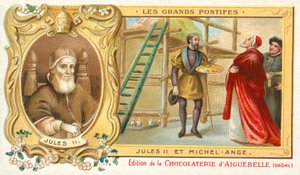 Julius pápa Michelangelóval alkotó: French School
