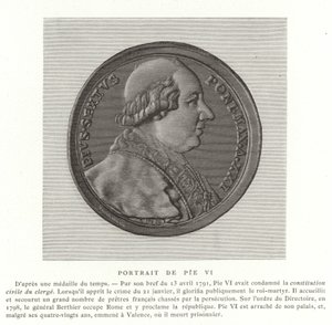 Pius pápa VI alkotó: French School