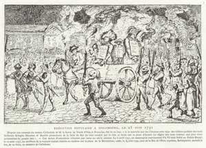 Népszerű kivégzés Strasbourgban, 1791. június 25-én alkotó: French School