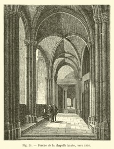 A felső kápolna tornáca, 1840 körül alkotó: French School