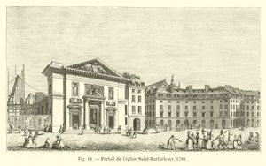 A Saint-Barthelemy-templom portálja, 1789 alkotó: French School