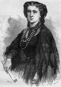 Anna de La Grange (Lagrange) (1824-1909) francia énekesnő portréja. Metszet a „Le Monde Illustre” 341. sz.-ban, 1863. október 24-én. alkotó: French School