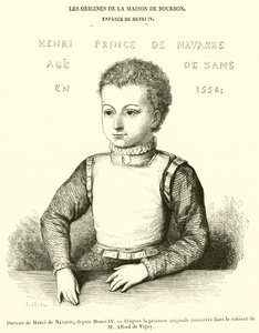 Navarrai Henrik portréja, IV. Henriktől (metszet) alkotó: French School