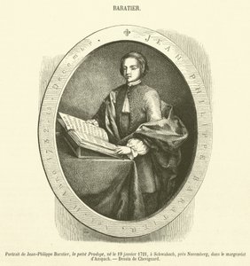 Jean-Philippe Baratier portréja (metszet) alkotó: French School